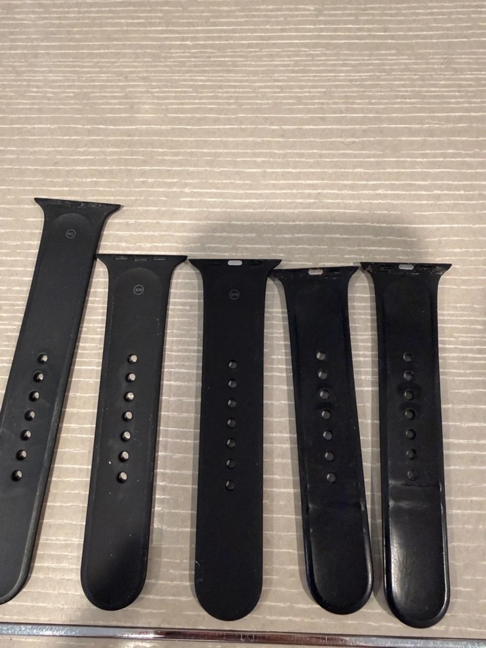 Assorted Black Silicone Watch Bands